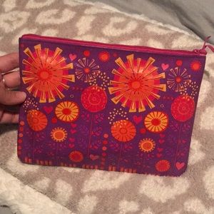 Adorable multi colored Jonathon Adler zip pouch